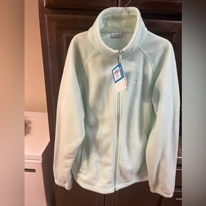 COLUMBIA Benton Springs Fleece Jacket XL Full Zip Long Sleeve Sea Ice